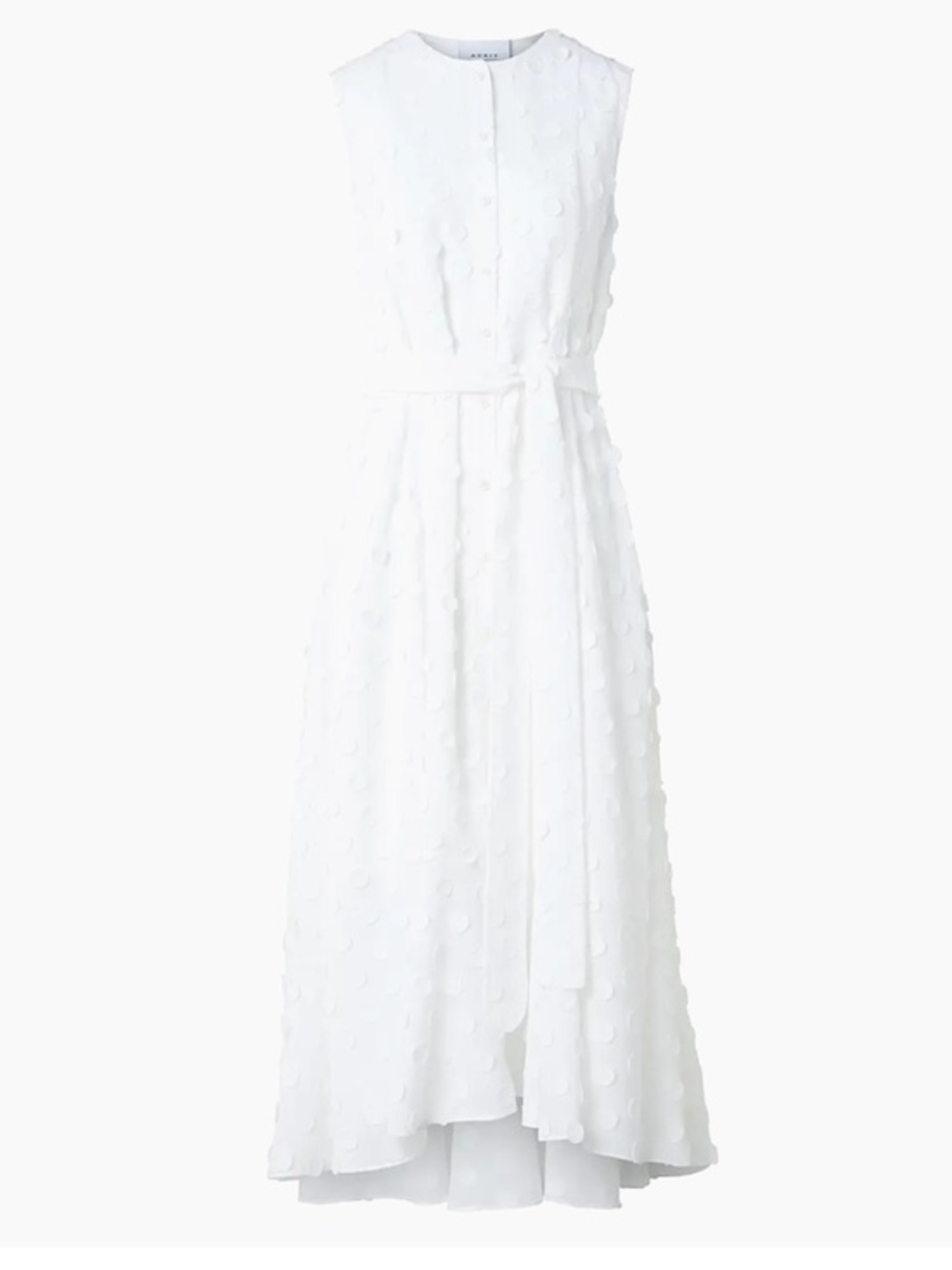Akris punto Polka Dot Appliqué Georgette Midi-Dress